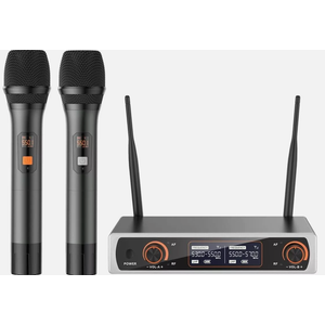 MOYLEAF Wireless Microphones, Metal Dual UHF Cordless Handheld Microphone System, Suitable for Family Karaoke, Speaker, Party, Conferences, Wedding, Church, 260 ft (T-023). MOYLEAF Wireless Microphones, Metal Dual UHF Cordless Handheld Microphone System, Suitable for Family Karaoke, Speaker, Party, Conferences, Wedding, Church, 260 ft (T-023).