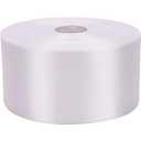 Baocuan 2 inch x 50 Yards White Single Face Satin Ribbon Solid Fabric Ribbon for Gift Wrapping Floral Bouquets Wedding Birthday Party Decoration Hair Floral Craft Sewing