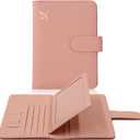 Melsbrinna Rfid Passport Holder for Travel women/Men, Cute Passport Wallet Rfid Blocking Card Slots, Rfid Passport Cover/CaseTravel Wallet, Passport Book Holder (1, Pink)
