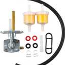 Fuel Valve Petcock Shut Off Tank Switch for Yamaha PW80 TTR125 225 230 250 YFS200 YFM250 YFM350 YFM400 YFM660 DRZ400 XT250/350 Big Bear 250 350 400 Warrior 350 Kawasaki Suzuki Quadsport 400