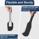 4 Pcs Silicone Spatula Set, 11.4 In, 600F Heat Resistant Rubber Spatulas for Baking, Cooking & Mixing, Flexible and Non-Stick Kitchen Utensils, Seamless & Dishwasher Safe (Black)