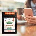 Strong Organic 10 Mushroom Coffee (7 Oz, 60 Servings) - Great Tasting Arabica Instant Coffee Infused with 10 Magical Superfoods: Lion's Mane, Reishi, Chaga, Cordyceps, Shiitake, Maitake, Turkey Tail, and King Trumpet (EXP 08/01/26)