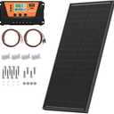 100 Watt Solar Panel Kit 100 Watt 12 Volt Monocrystalline Solar Panels 10A Solar Charge Controller, Solar Cables, Z-Mounting Bracket for RV Rooftop Marine Boat Trailer Camping Off-Grid Application