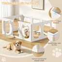 24" Acrylic Dog Playpen, 10 Panels Dog Play Pen Indoors, White