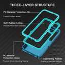 I-HONVA for Samsung Galaxy S25 Plus Case,Galaxy S24 Plus Case [Compatible with MagSafe] Shockproof 3-Layer Full Body Protection [Without Screen Protector] Rugged Heavy Duty Cover,Turquoise