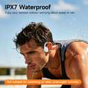 esonstyle Bone Conduction Headphones Bluetooth 6.0 - IPX7 Waterproof | Bone Conduction Earphones with Mic, 10H Play Time, Wireless Open Ear Earbuds for Running Walking Cycling (Orange)