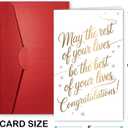 6 x NewEleven Engagement Gifts For Couples - Happy Wedding Cards For Bride And Groom - Romantic Present, Congratulation Wedding Gifts From Friend, Family - Greeting Card (May The Rest)