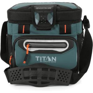 Titan by Arctic Zone Deep Freeze Cooler - Zipperless Hardbody Cooler - Deep Freeze Insulation, HardBody Liner, and SmartShelf, 9 Can