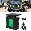 Universal Solar Motorcycle TPMS Tire Pressure Monitoring System with 2 External Sensors LCD Display Motorbike Tyre Temperature Alarm