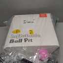 QPAU 3in1 Inflatable Bounce House for Toddlers 13, Ball Pit & Trampoline, Inflatable Bouncy House with Pump, Safety Net, Indoor & Outdoor Bubble Bouncer Baby Play Yard