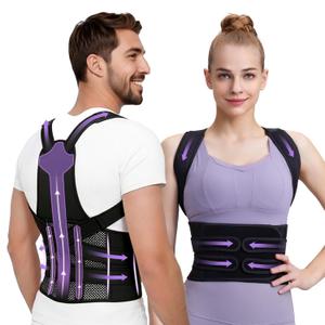 Posture Corrector for Women and Men, Adjustable Back Support Brace for Office, Home, Daily Wear, Breathable Shoulder Straightener for Upper Lower Back Pain Relief, Under Clothes Hunchback Correction, Medium
