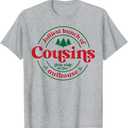 Jolliest Cousins This Side of The Matching Family Christmas T-Shirt S Heather Grey