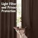 MIULEE Faux Linen Curtains 84 Inch Length 2 Panels Natural Semi Sheer Curtain with Back Tab Rod Pocket, Light Filtering Window Privacy Burlap Drapes for Living Room Bedroom 42W x 84L Brown