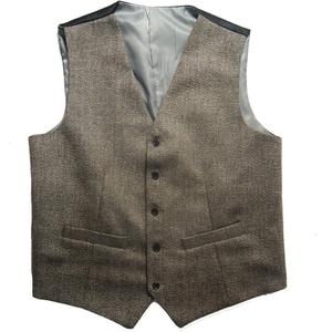 Boy's Tweed Plaid Formal Suit Vest, Size: XL