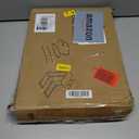 QEEIG Narrow C Shaped Side Table Set of 2 Living Room Sets Slim Couch Tray Tables Skinny Thin Small Farmhouse 7 inch Width, Rustic Brown (017-18BN)