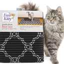 Fresh Kitty Durable XL Jumbo Foam Litter Box Mat  No Phthalate, Water Resistant, Traps Litter from Box, Scatter Control, Easy Clean Mats  Black & White 40"x 25", Black/White Quatrefoil (9036) (1 Count (Pack of 1))