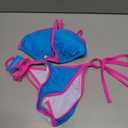 Tainehs Women's Sexy Halter Bikini Set Triangle Top String Swimwear Two Piece Swimsuits Cheeky Bathing Suit M