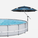 Above Ground Pool Umbrellas, Outdoor Pool Sunshade for Oval or Rectangular Swimming Pools, Multi-functional Patio Umbrella for Garden, Must have Pool Accessories (129*12*8cm)