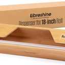 Libreshine 18 Inch Butcher Paper Dispenser with Cutter | Heavy-Duty Holder for Plastic Wrap, Foil, Freezer Paper & Kraft Rolls | Wall/Tabletop Bamboo Organizer | Kitchen, Crafting, Commercial Use