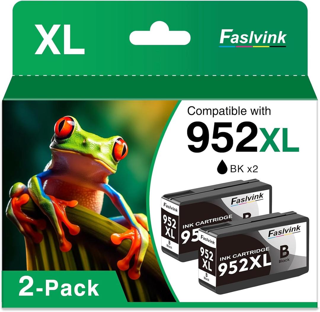 952XL Black Ink Cartridge with Updated Chip Replacement for HP 952XL Black Work with HP OfficeJet Pro 8710 7740 8210 8715 8720 8702 8725 Printer
