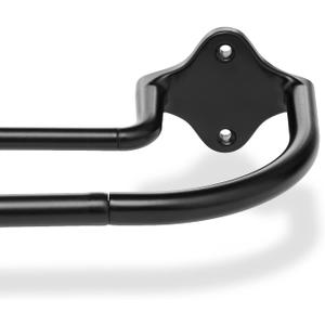 Amazon Basics Room Darkening Double Curtain Rod, 48" to 88", Black, Easy to Install