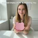 5mm Fuse Bead Organizer Tray, 2PCS Bead Storage Box, Fusible Beads Sorting Tray for Pixel Art Crafts, Fun Craft Organizer (Pink)