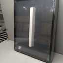 Premium Solid Wood Display Case, 22" x 28", Plexiglass Front, Linen Background, Black Finish