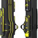 Fishing Rod Case 51in Quad-Layer 1680D Heavyweight Oxford Fishing Pole Case & Bag with Wire Frame Support (Not Hardshell)Quick-Access Compartments Anti-Sag Design Fishing Rod Bag Fishing Gift for Men (51 in / 130cm)