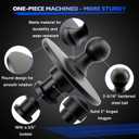 Fifth Wheel to Gooseneck Adapter 2085295 - Kingpin to 2-5/16 Inch Ball With 30,000lbs Max Load Capacity - For Tractor and Trailer - Black