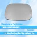 GXARTS 1 Pc Silver Fuel Door Gas Filler Lid Cover Cap 77350-42070 Compatible with Toyota RAV4 2006 2007 2008 2009 2010 2011 2012
