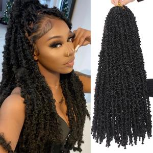 Leeven 24 Inch Butterfly Locs Crochet Hair 6 Packs Distressed Faux Locs Crcoeht Hair 1B# Pre-twsied Synthetic Fluffy Goddess Butterfly Soft Locs Crochet Braids Hair Extensions Leeven 24 Inch Butterfly Locs Crochet Hair 6 Packs Distressed Faux Locs Crcoeht Hair 1B# Pre-twsied Synthetic Fluffy Goddess Butterfly Soft Locs Crochet Braids Hair Extensions