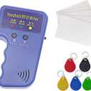 Handheld 125khz Copier RFID Smart ID Card Duplicator Used for T5577 or EM4305+5pcs T5577 NO.3 Keychains +5 T5577 Cards