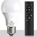 Dimmable A19 LED Bulb with Remote Control,800LM 9W Bright Led Light Bulbs,3000-6000K Adjustable Color Temperature Lamp Bulb with E26 Base,Timing,Memory Function,LED Light for Bedroom Livingroom Lamp