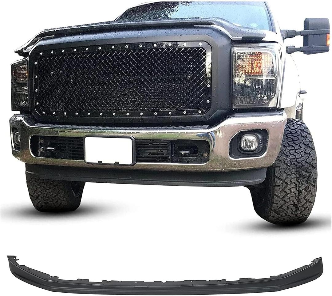 ECOTRIC Front Lower Bumper Valance Deflector Compatible with 2011-2016 Ford F250 F350 Super Duty Air Dam Panel Replacement for BC3Z17626AA FO1095241