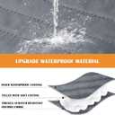 2 Sets Magnetic Thermal Insulated Curtains for 30" X 80" Doors with Clear Window Winter Thicken Quilted Oxford Cotton Door Cover Waterproof Window Attic Blanket for Cold Weather