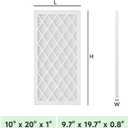 Future Way 10x20x1 MERV 8 AC Air Filter, Includes 1 Reusable ABS Frame and 8 Replaceable Pleated Filters, HVAC Air Filter Defence Against Dust & Pollen, Actual Size: 9.7" x 19.7" x 0.8"