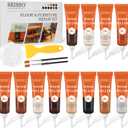 SEISSO 12 Colors Furniture Wood Floor Repair Kit, Furniture Touch Up Kit Cover Wood Furniture Scratch Restorer Filler for Table, Door, Desk, Cabinet
