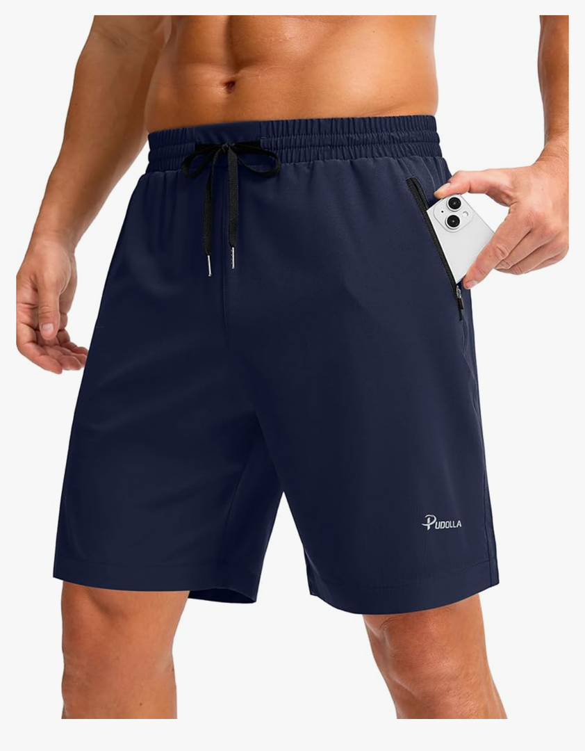 Willit Men's Running Gym Shorts with Zipper Pockets 9" Lightweight Quick Dry Running Workout Athletic Short XL