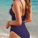 Herseas Womem 2 Piece High Waisted Bikini Sets Color Block Popular Swimsuits 2026 Summer Beach Swim Best Bathing Suits (L)