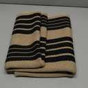 Striped Outdoor Fall Front Door Mat 24"x51", Cotton Hand Woven Washable Black and Khaki Rug Runner, Reversible Foldable Indoor Layered Front Door Rugs for Entryway/Farmhouse/Home Entrance