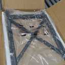 End Tables Living Room Set of 2 Farmhouse, Side Table with Storage Shelf, 16" W x 12" D x 24" H, X-Shaped Night Stands for Bedrooms, Espresso Side Table, End Tables Wood and Metal