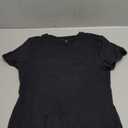 SUUKSESS Women Double Lined Fitted Basic Tee Crew Neck Short Sleeve Y2K Crop Top Size XL