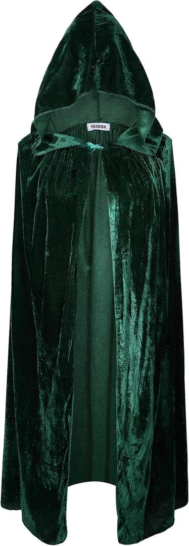 VGLOOK Kids Hooded Cloak Cape For Christmas Halloween Cosplay Costumes ages 3 to16 (8-16 Years, Green)