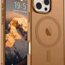 SUPFINE Magnetic for iPhone 16 Pro Max Case (Compatible with MagSafe) (Military Grade Drop Protection) Slim Translucent Matte Shockproof with Anti-Fingerprint Phone Case, Brown
