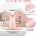 Memory Foam Breast Pillow for Chest Wrinkles Side Sleeper Anti-Wrinkle Support Bed Pillow with Adjustable Clasp Soft Beauty Pillow for Sleeping, Pink