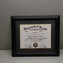 GMFrames 11x14 Diploma Degree Frame with Mat or Display 15x18 Certificates without Mat,Solid Wood,Black Finish with Intricate Black Rope Detail,UV Protection Acrylic