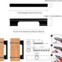 10 Pack 5 Inch(128mm) Matte Black Modern Rectangular Ambidextrous Pull Handles, Kitchen Cabinet Hardware, Drawer Pulls