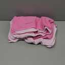 6 Pcs Baby Muslin Hooded Bath Towels and Washcloths, 32 x 32 Inch Muslin Cotton Hooded Baby Towels Absorbent Hooded Blankets for Gift Newborn Infant Shower (Rose Red,Pink)