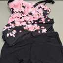 MODLILY Two Piece Tankini Swimsuits for Women, Modest Coverage Print Bathing Suits, A-line Tank Top with Boyshorts (Black, M)