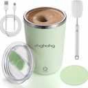 Self Stirring Coffee Mug, 2025 New Automatic Magnetic Stirring Cup, 12Oz, Rechargeable Electric Mixing Cup for Coffee, Milk, Tea,Portable For Travel, Office,School, Gym And Gift (Green)